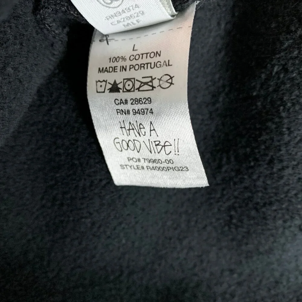 Stussy Men's 8 Ball Pig Dyed Black Hoodie Large - Picture 12 of 12